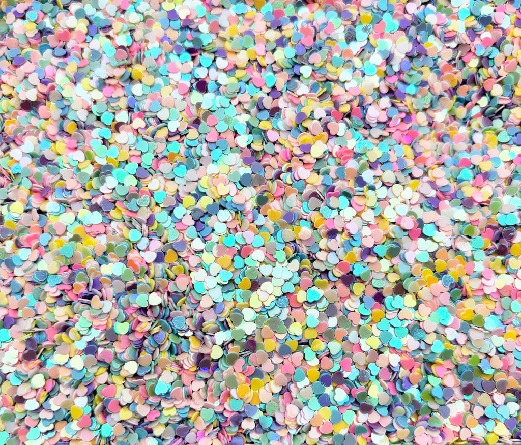 a large amount of multicolored confetti sprinkles