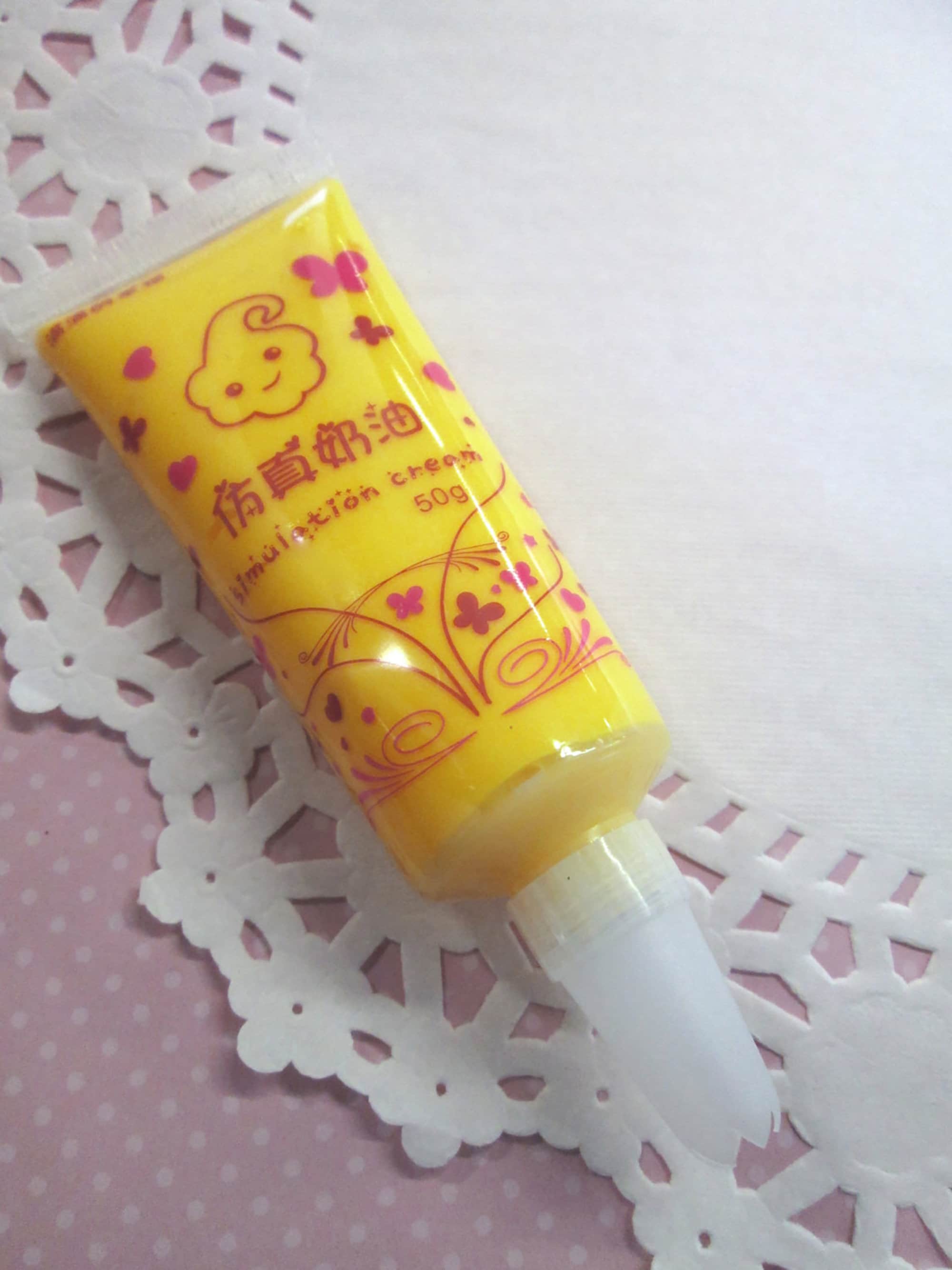 Decoden Whipped Cream Glue, Orange Yellow Color, for Cell Phone