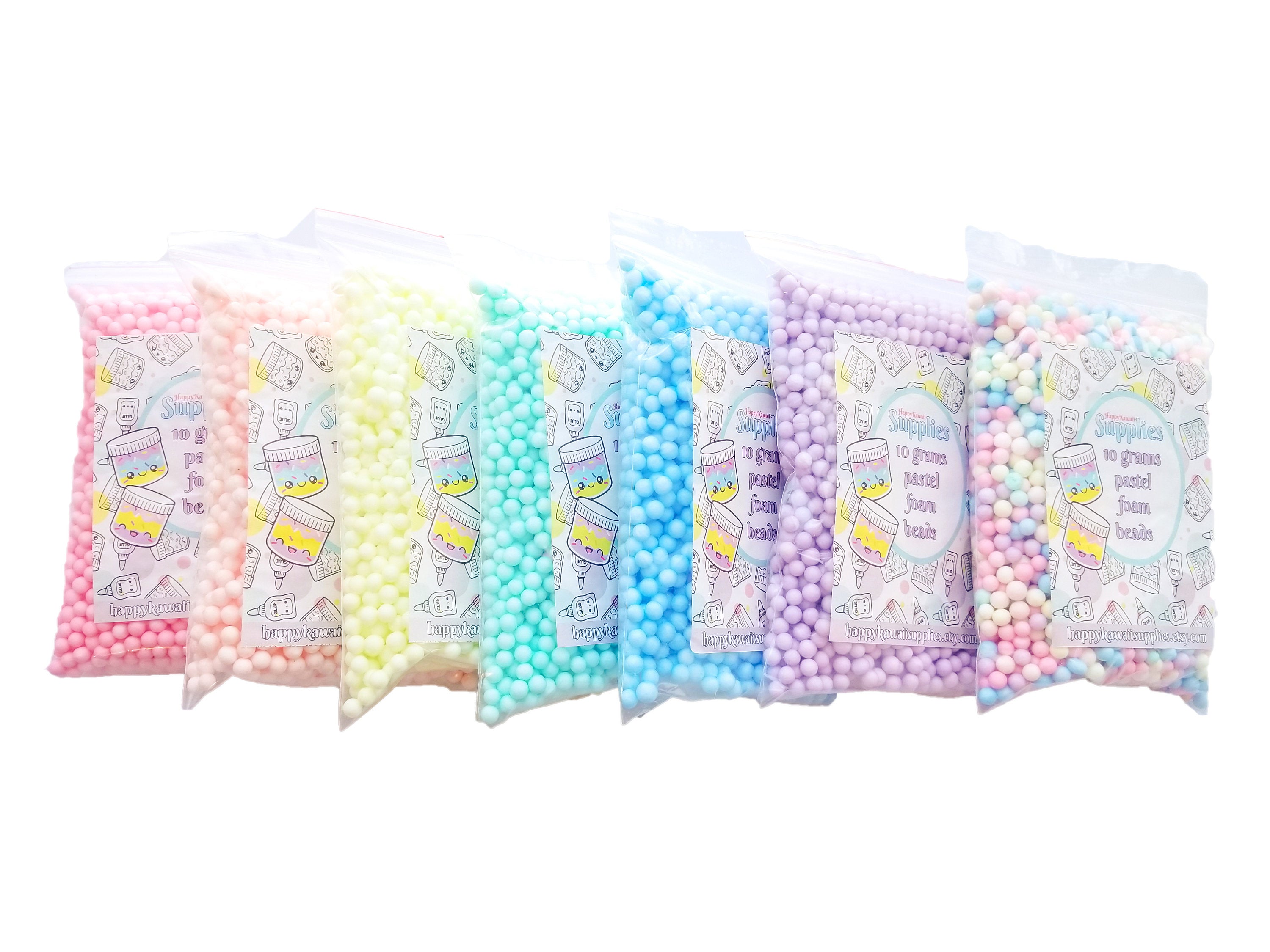 Bingsu Beads for Slime Choose the Colour, 10 Colours 