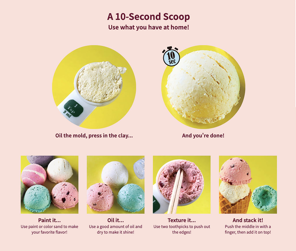 a picture of a scoop of scoops of ice cream next to a scoop of