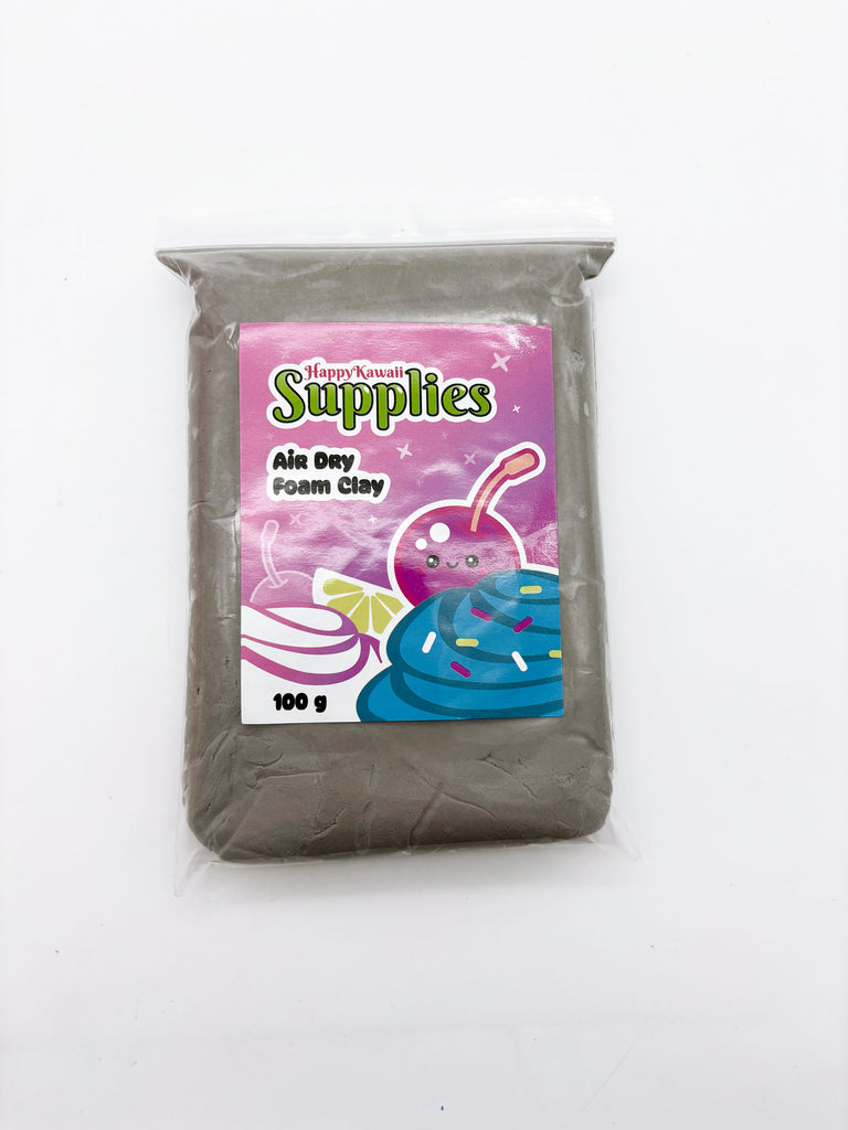 A bag of HappyKawaii Supplies' air day foam clay, which is a type of clay used for crafting and decorating projects.