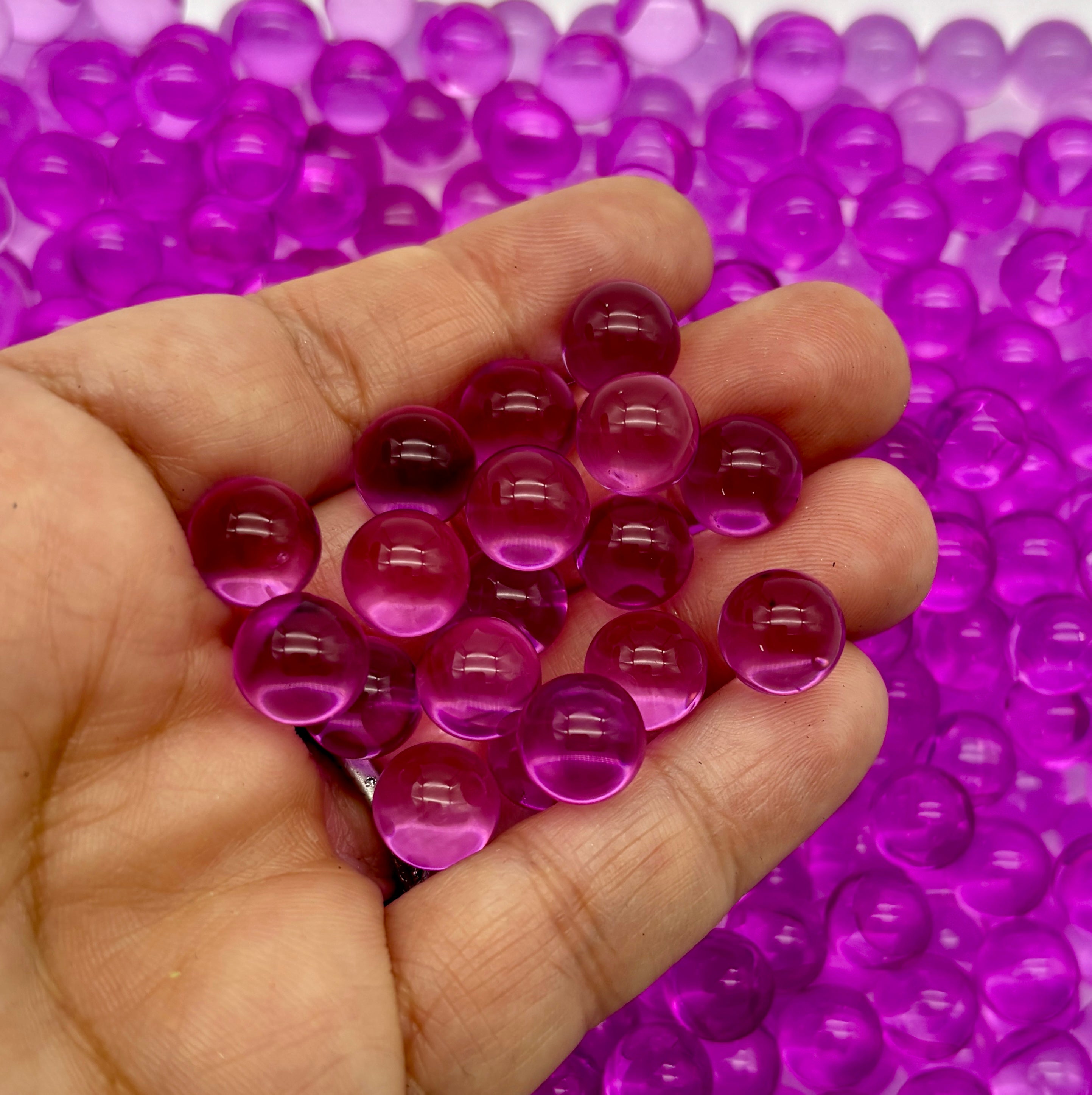 Translucent Pearls Purple Pink 10mm Translucent Pearls, Popping Boba Resin Gumball Pearls ...