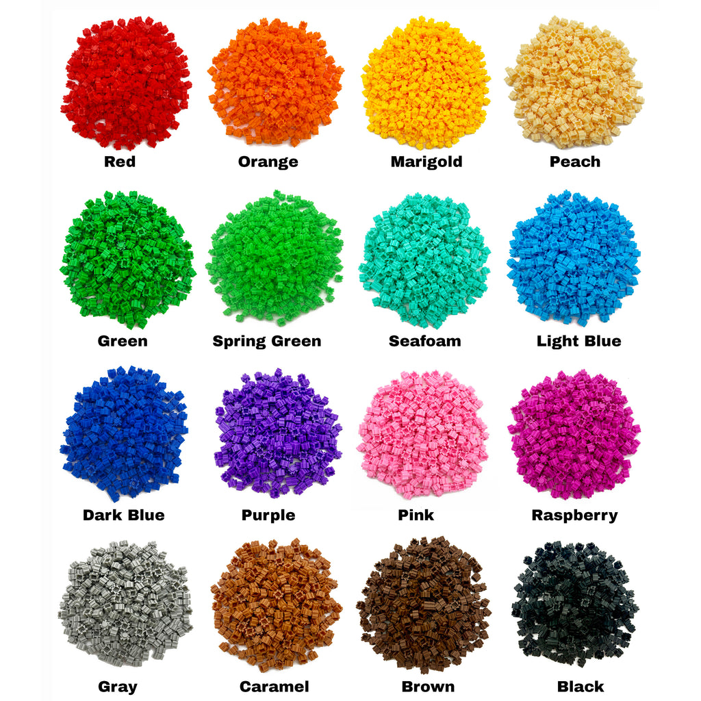 a bunch of different colors of beads