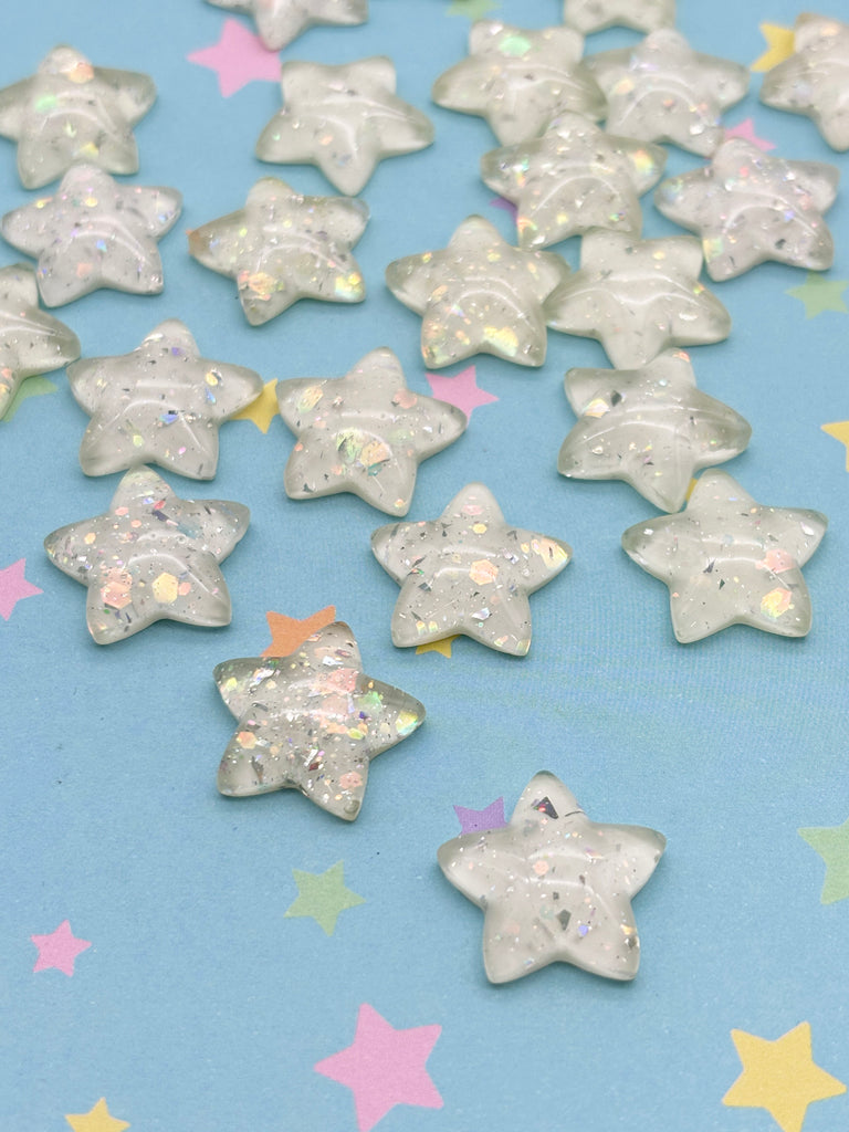 a close up of a bunch of stars on a table