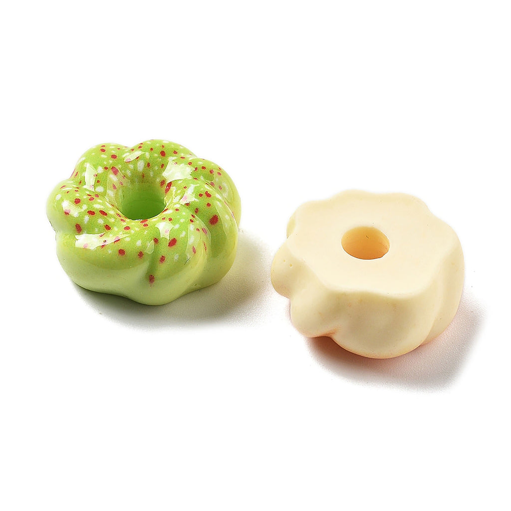 a couple of doughnuts sitting next to each other