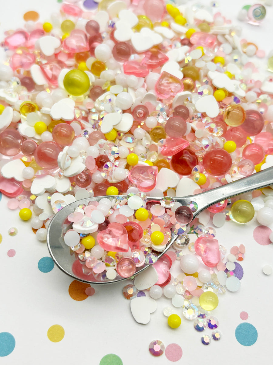 Princess Shaker Sprinkle Mix, Assorted resin pearl and rhinestone Poly ...
