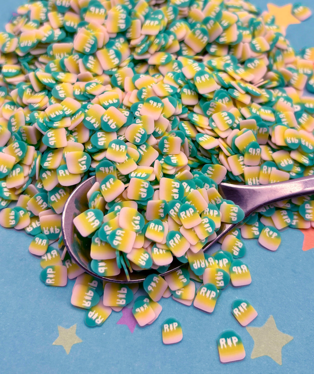 Small Pastel Spooky RIP Halloween Tombstone Headstone Polymer Clay Spr ...