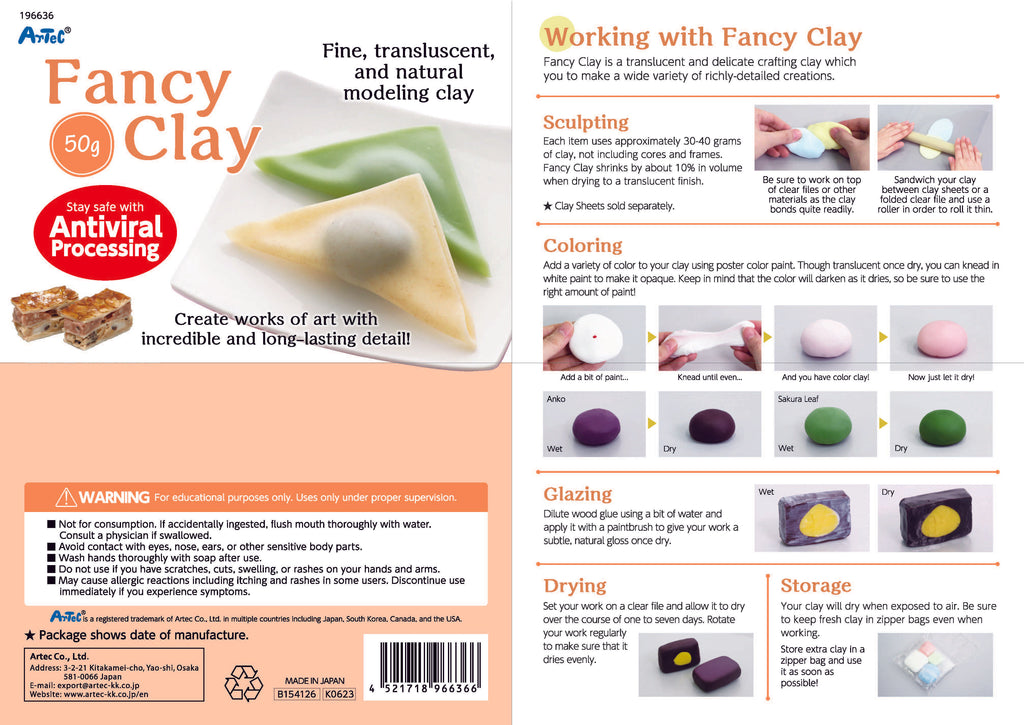 a brochure with instructions for making fancy clay