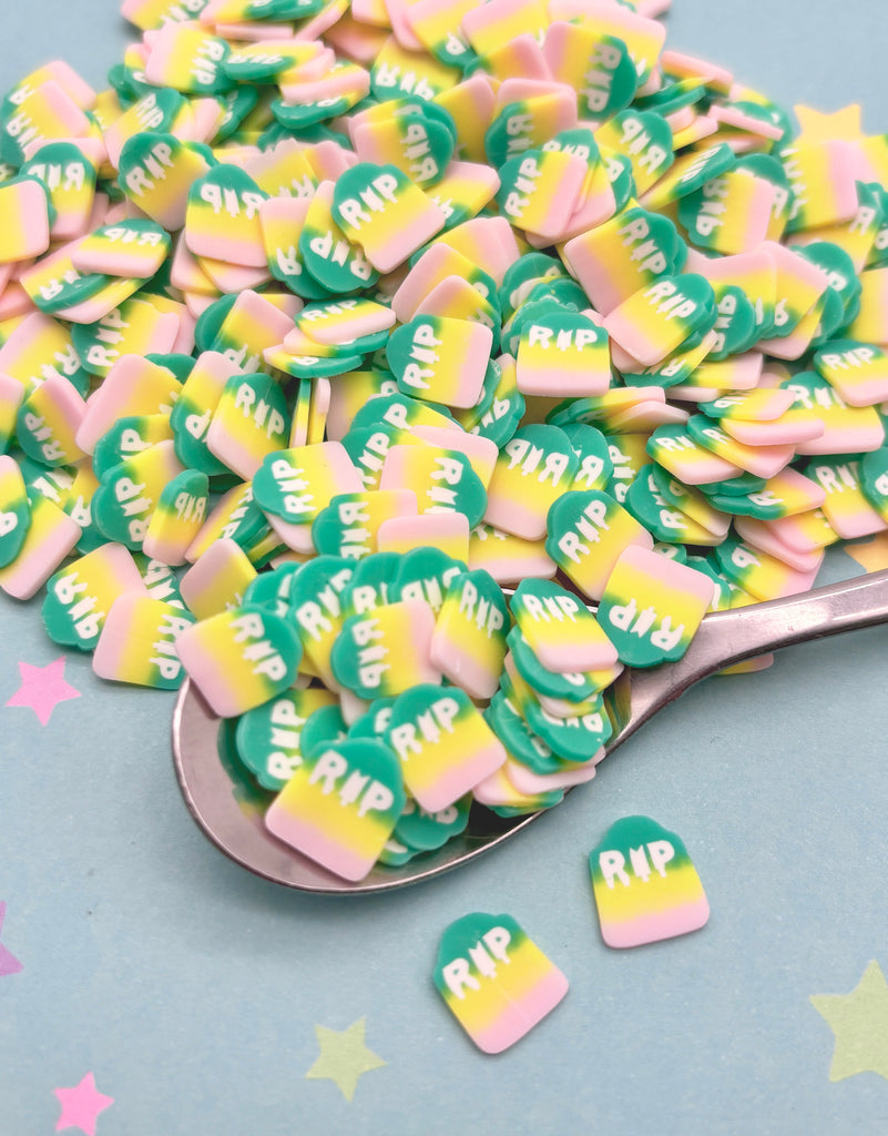 a spoon full of candy on top of a table