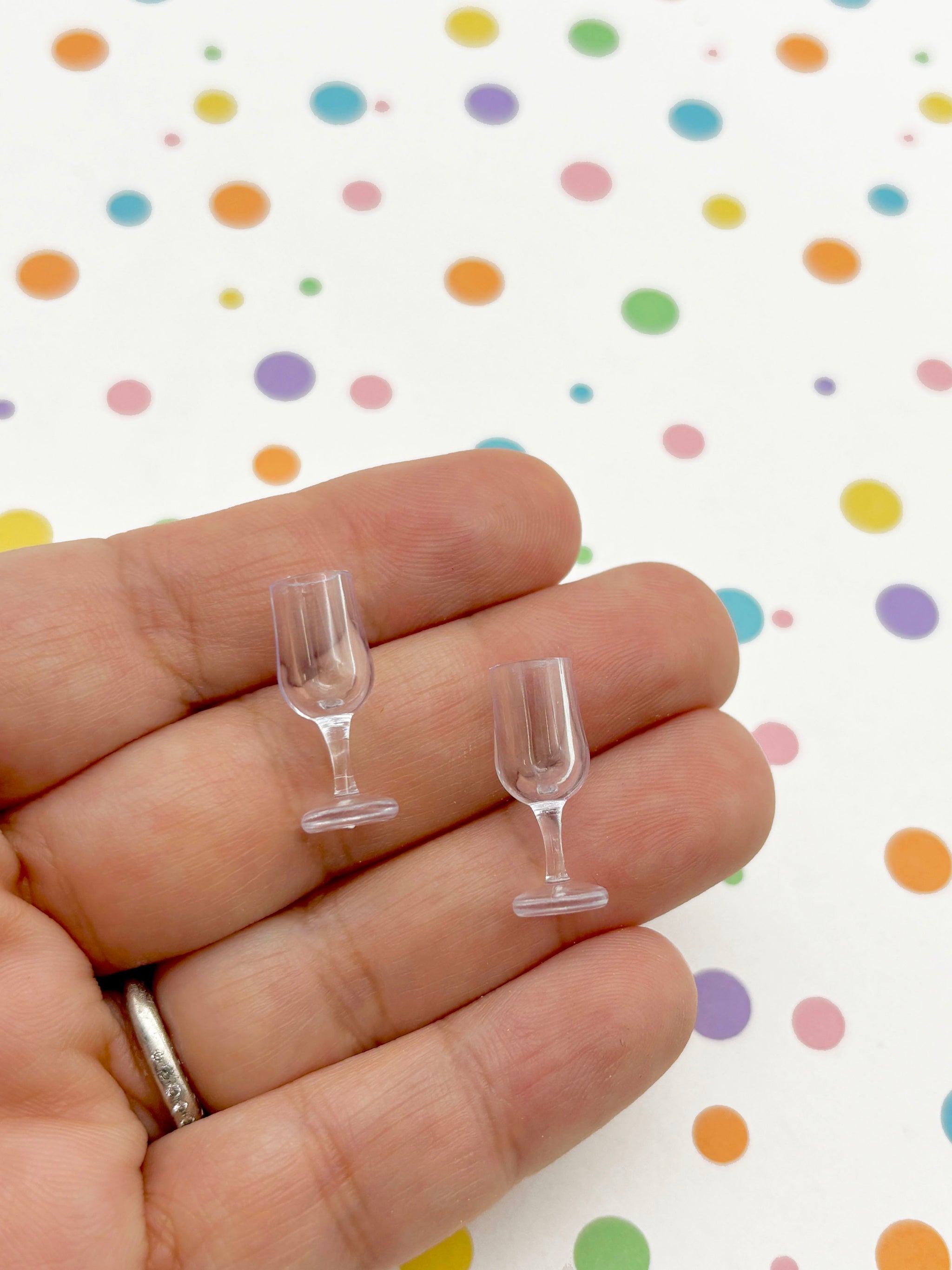 10 Miniature Dollhouse Wine Glass Charms for Decoden, Fake Food, and Doll  Props L23