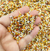 NON EDIBLE Pumpkin Spice Autumnal Glass Nonpareil Sprinkles, 2mm, Pick Your Amount, Decoden Funfetti Jimmies, Faux Caviar Beads, V198