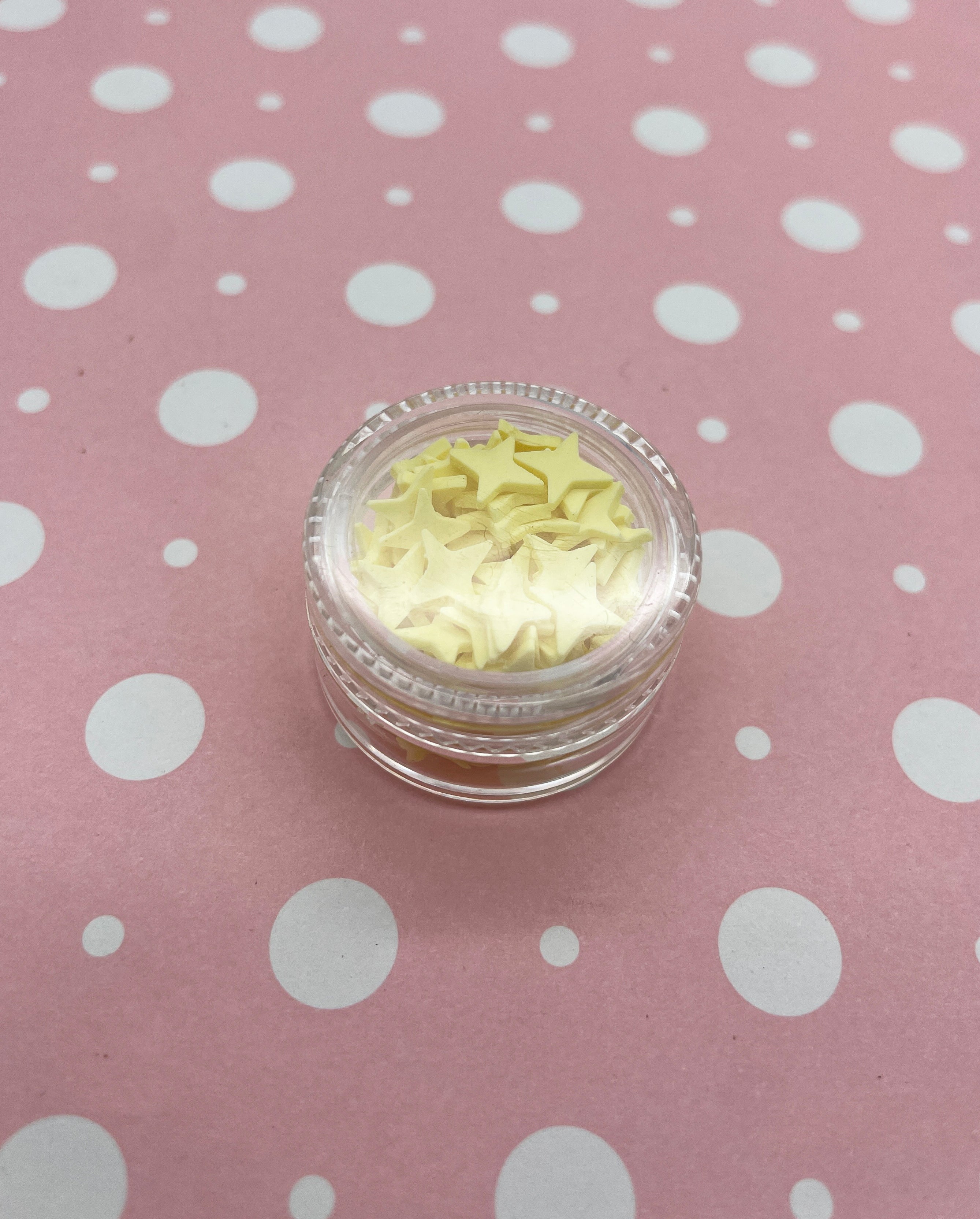 Larger Yellow 4 Point Star Sprinkles, Polymer Clay Fake NON EDIBLE Spr ...