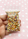 NON EDIBLE Pumpkin Spice Autumnal Glass Nonpareil Sprinkles, 2mm, Pick Your Amount, Decoden Funfetti Jimmies, Faux Caviar Beads, V198