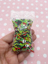 FRANKENSTEIN Halloween Sprinkle Mix, Assorted Sprinkles with Cab, Polymer Clay Fake Sprinkles, Decoden Funfetti Jimmies V231