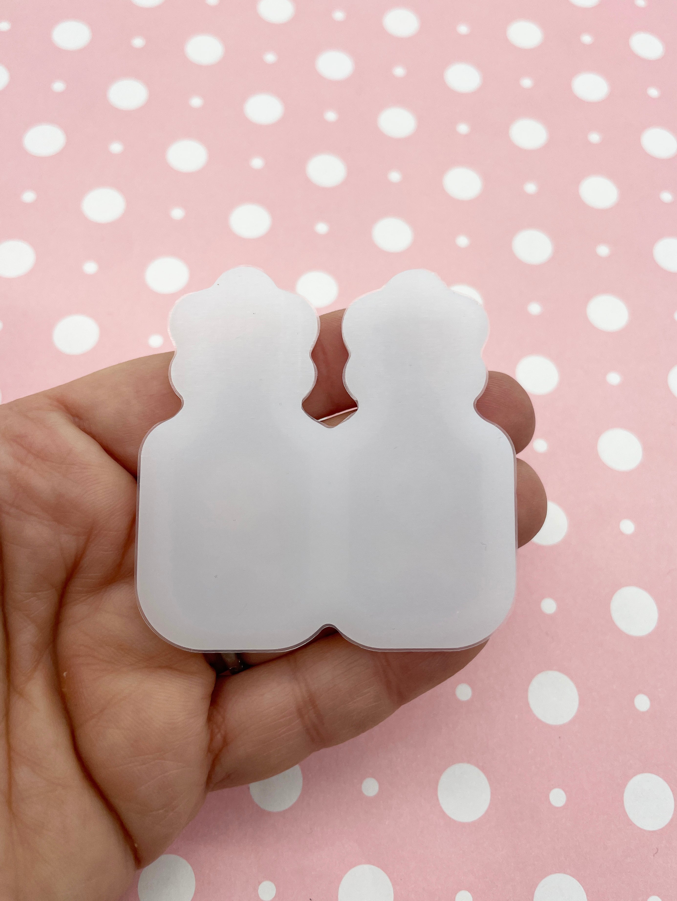 Small Double Cavity Heart Silicone Molds for Earring Cabochons