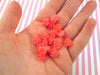 12 Raspberry Pink 10mm rose cabochons, cute flower cabs for embellishment and jewelry