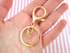 5 Rose Gold Swivel Lobster Clasp Keychain, C182