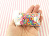 Unicorn Hot Chocolate Sprinkle Mix w/ 3 Faux Marshmallows, 30 grams, Polymer Clay Fake Sprinkles, Decoden Jimmies E1