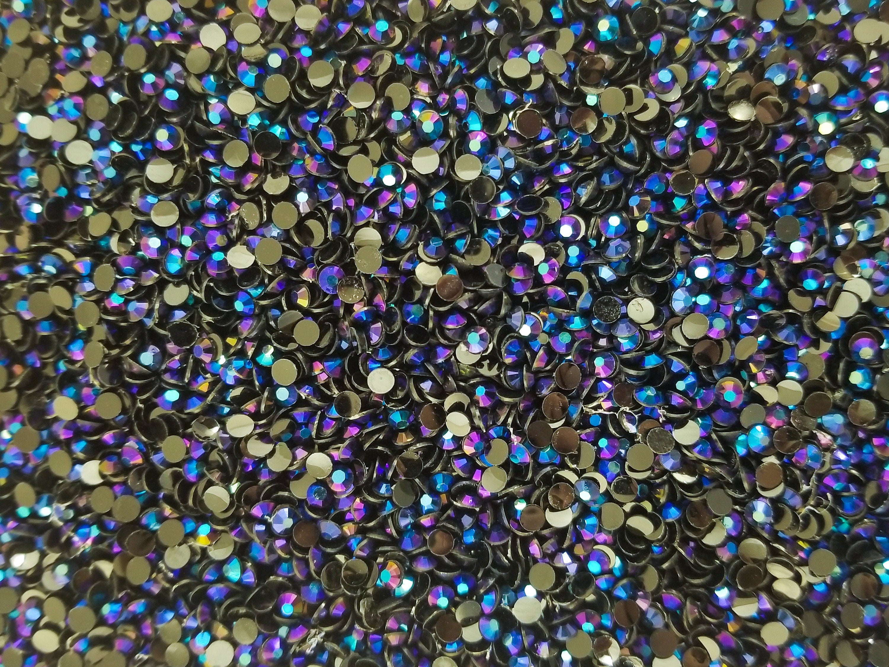 Black Ab Rhinestone 3mm Black AB Resin Rhinestones, Flat Backed Jelly Rhinestones, Pick Yo ...