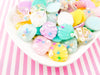 5 Assorted Pastel Seashell and Pearl Cabochons, Glittery Seashells #1100