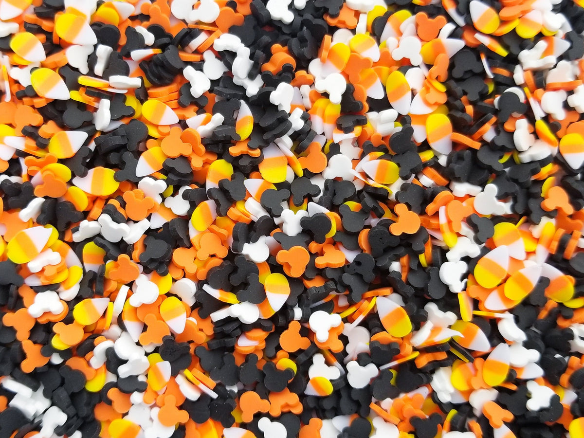 MOUSQUERADE MIX Mouse Ears and Candy Corn Sprinkle Mix,Polymer Clay Fa ...