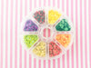 1 Wheel Fruit Sprinkle Themed Polymer Sprinkle Mix-in Sets with 8 compartments
