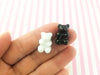 10 Cookies and Cream Gummy Bear Cabochons, 17x12x7mm Hard Resin, #297