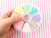 1 Wheel Pastel Rainbow Sprinkle Themed Polymer Sprinkle Mix-in Sets with 8 compartments