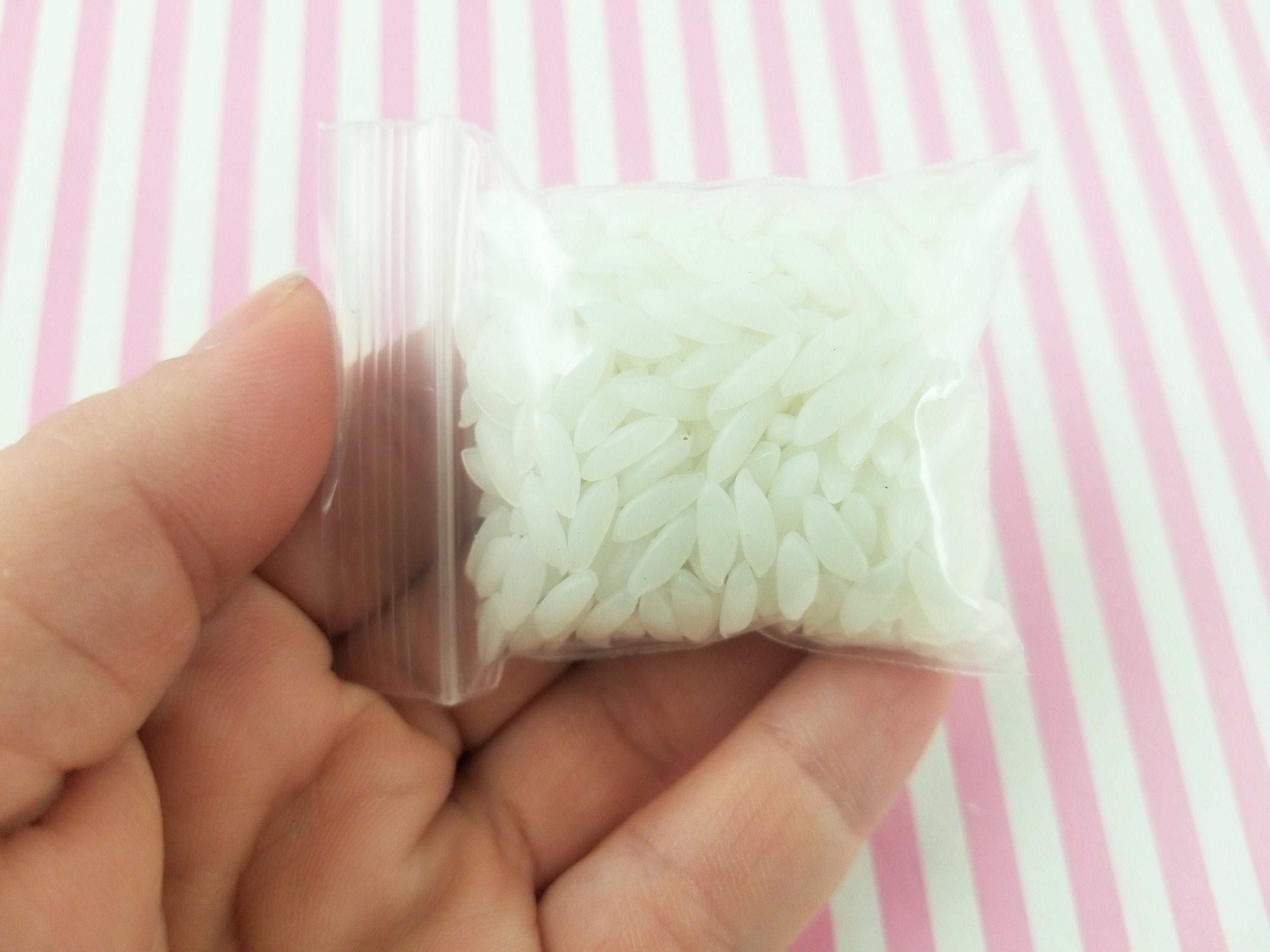 Fake Map Tea Rice Key FAUX RICE, Fake Rice, Rice add-on for decoden crafts and slime, fake f ...