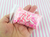 I Am a Sucker For You Valentine, Pink Fake Sprinkle Mix with 1 Lollipop Cab, Valentines Day Decoden Funfetti Polymer Clay Jimmies V21