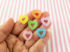 8 Assorted Soft Resin Sugared Heart Cabs, Valentines day cabs Kawaii Cabochons Cute Jelly Decoden Fruit heart Sweets , 1001b