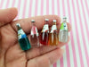 5 Miniature Chia Drink Bottle Cabochons, Kawaii Cola Pop Soda Cabochons, #945a