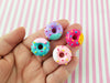 3 Miniature Assorted Sprinkle Donut Cabochons, Decoden Donut Cabochons, #051