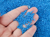 Blue Glass Assorted Microbeads, Multisize No Hole Seed Beads Sprinkle Toppings, Pick Your Amount, P281