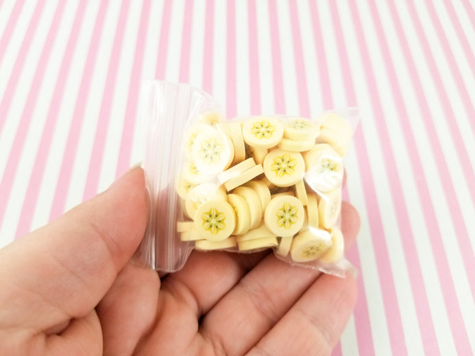 PINEAPPLE SLICES - POLYMER Clay Slices - Fake Pineapple Pieces