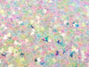 Ophelia Mix Iridescent Shift Translucent Butterfly Glitter, Kawaii Decoden Glitter, Resin Embellishment, Slime Toppings, T31