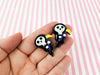 6 Spooky Grim Reaper Cabochons, Resin Cute Halloween Cabochons, Death Cabs, #345