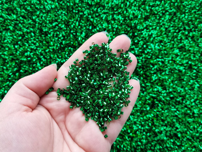 Bulk 500g Green Metallic Crispy Bingsu Beads for Crunchy Slime