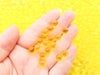 Yellow 8mm Translucent Pearls, Popping Boba Resin Gumball Pearls, Faux Nonpareil Acrylic dragees, Caviar No Hole Beads, P167