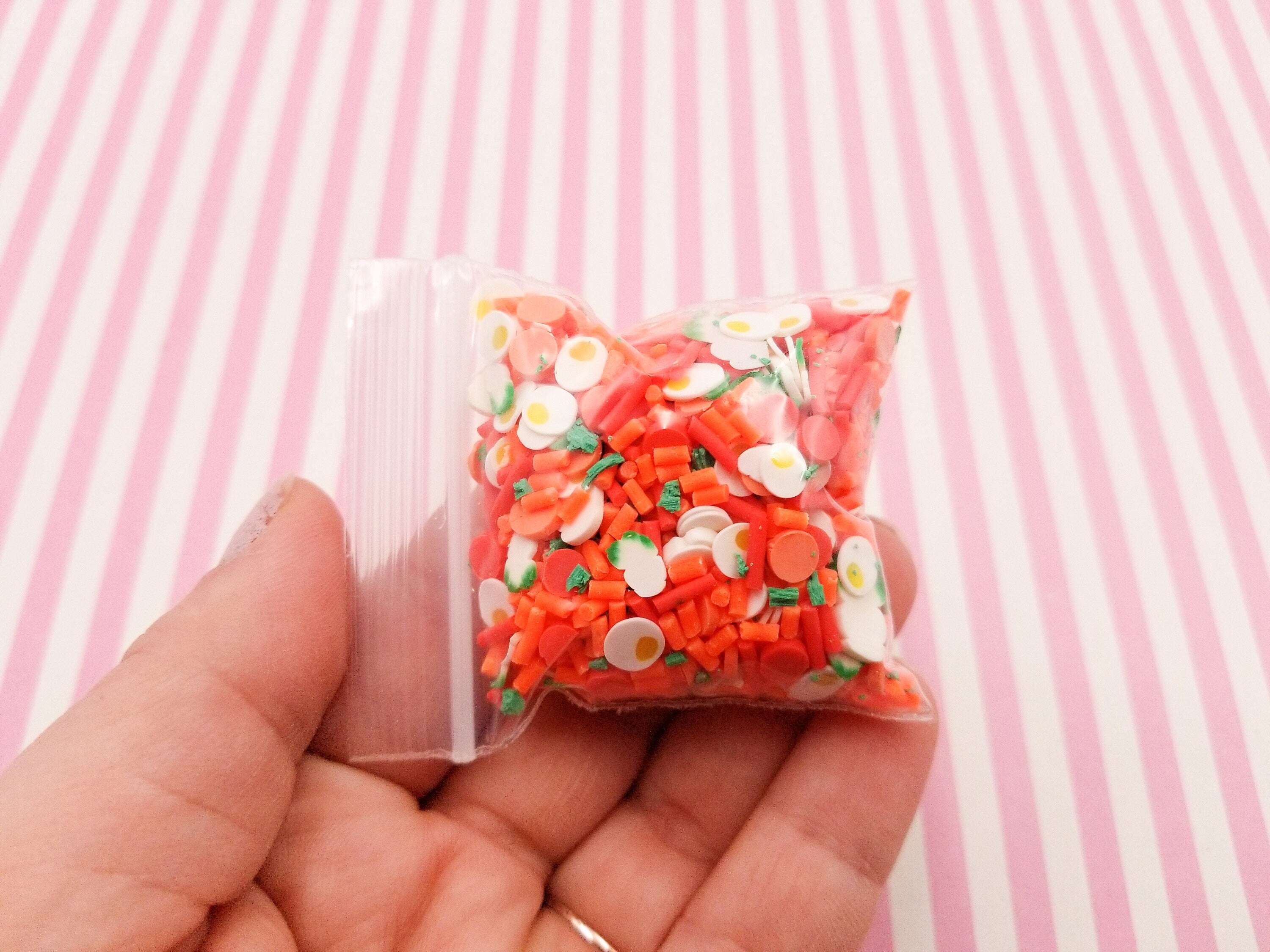 Bebe Rice. Sprinkle Kimchi Fried Rice Sprinkle Mix with 1 Resin Cab, Polymer Clay Fake Spr ...