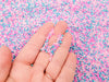 NON EDIBLE  Cotton Candy Clouds Glass Nonpareil Sprinkles, 2mm Pick Your Amount, Decoden Funfetti Jimmies, Faux Caviar Beads, G11
