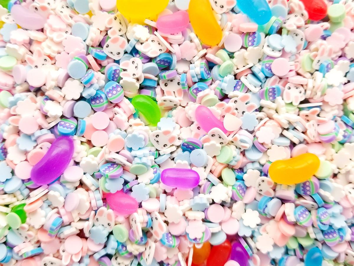 Jelly Bean Jubilee Easter Non Edible Sprinkle Mix with assorted Silico ...