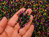 King Cake Crunch Mardi Gras Metallic Crispy Bingsu Beads for Crunchy Slime, Iridescent Straw Beads, 3D Glitter, Slime Supply,