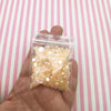 10 Grams Multi-size Pastel Orange AB Jelly Rhinestones, Creamsicle Flat Backed Resin Faceted Cabs 3mm 4mm 5mm 6mm OT12