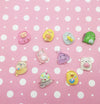 6 Sparkly Kawaii Animal Character Cabochons, Cute Duck, Snail, cats, Dinosaurs Etc. #1229