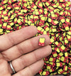 Larger French Fry Polymer Clay Sprinkles With Kawaii Faces, NON EDIBLE Fast Food Fimo Fake Sprinkle Mix, M43