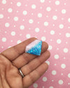 4 Glittery Resin Diamond Bling Cabochons, Cute Flat-backed, #1235A