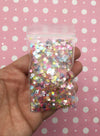 Translucent Iridescent Shift Assorted Shape Glitter, Pick Your Amount, Shaker Mix, Kawaii Glitter U207