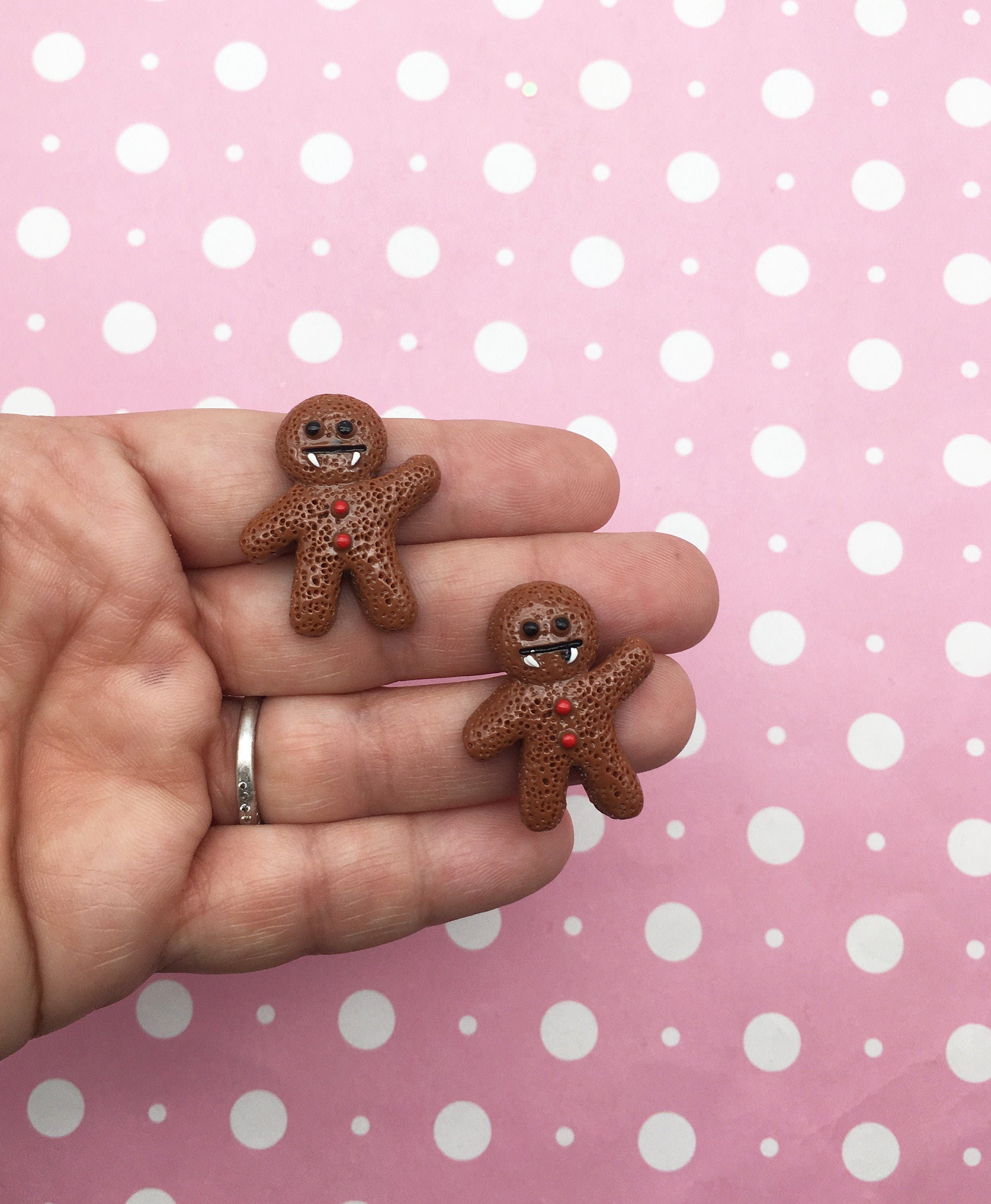 6 Cute Halloween Vampire Gingerbread Men, Cute Halloween Christmas Cro ...