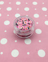 Hot Pink Polymer Clay Daisy Flower Sprinkles, Fimo Fake Sprinkle Mix, Resin Embellishment, Decoden Funfetti  P86